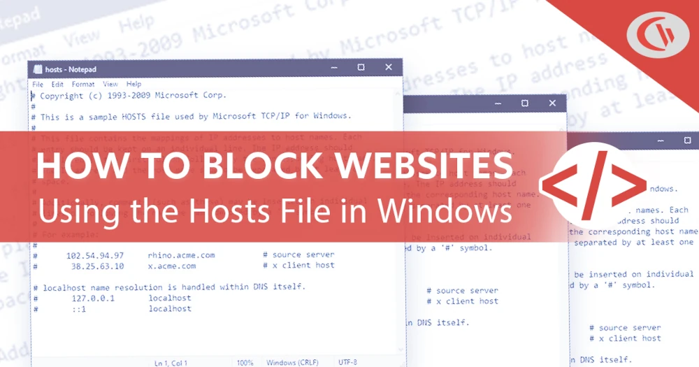 Blocking Websites via Hosts File