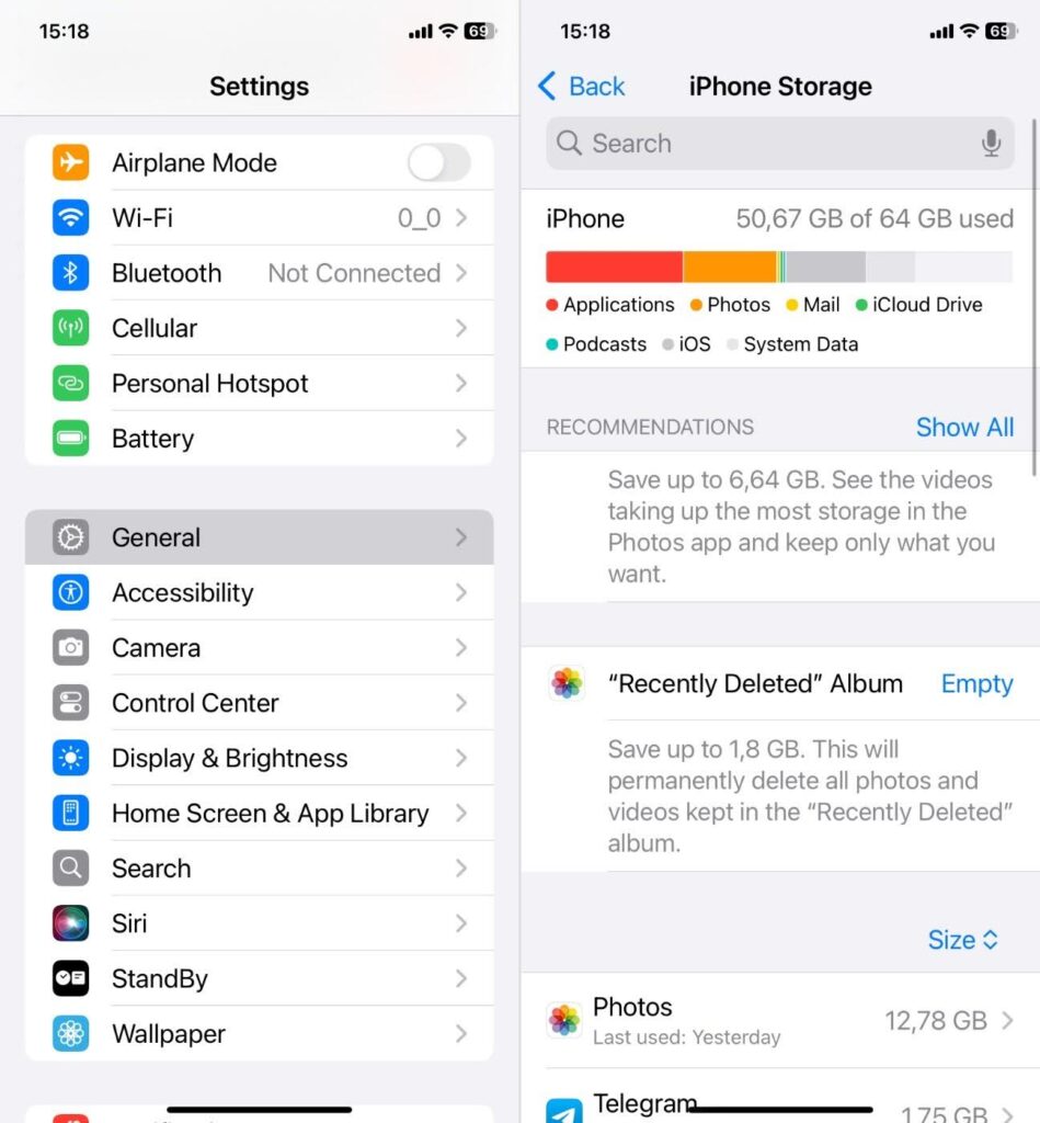 Check What’s Taking Up Space on iphone
