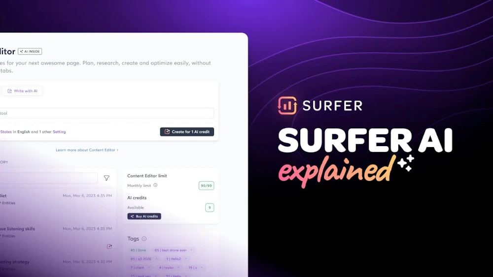 SEO & Content Marketing Tools Surfer SEO