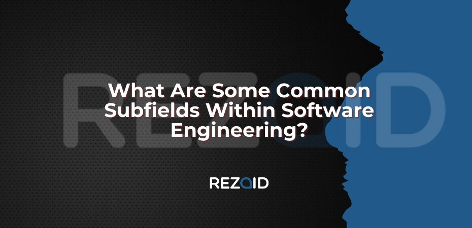 What Are Some Common Subfields Within Software Engineering
